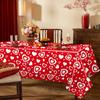 Valentine's Day Themed Party Red Love Disposable PE Tablecloth Decoration Supplies