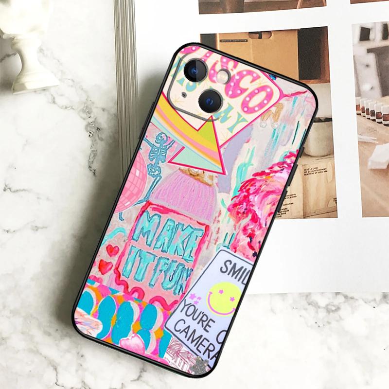 

Preppy Collage Make It Fun Phone Case For iPhone 15 16 Pro Max 11 12 13 14 Pro Max 7 8 Plus X XS XR 12 13 Mini Cover iPhone XS MAX