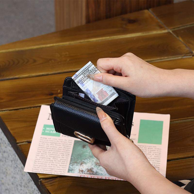 Wallet for Women PU Soft Face Women's Short Wallet Simple Versatile Women's Handbag Women's Card Bag