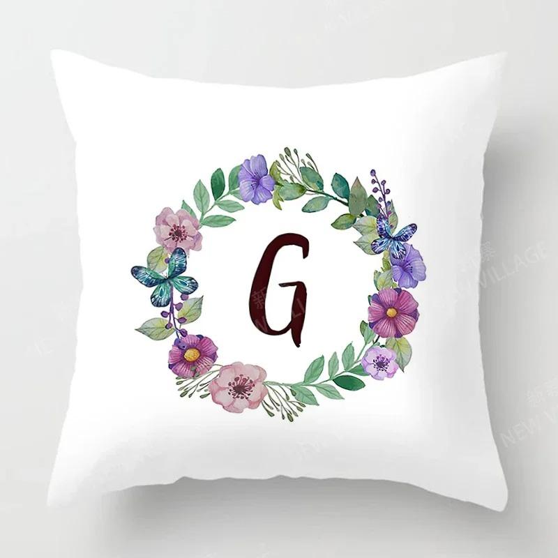 Home Decor Letter Pattern Pillowcase Bedroom Living Room Sofa Cushion Cover