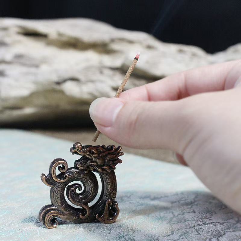 Antique Dragon Incense Stick Holder Incense Burner Stick Holder Line Plate Sandalwood Coil Base Studios Home Decoration Gift