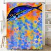 Brightly Colored Fish Print Shower Curtain Waterproof Home Decoration Bathroom Decorative Fabric C1294573-60X84Inches
