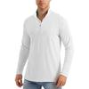 Men's Sun Protection Clothing, Casual Half Zipper Solid Color T-shirt, Quick Drying Breathable Long Sleeved Fitness Sports Sun Protection