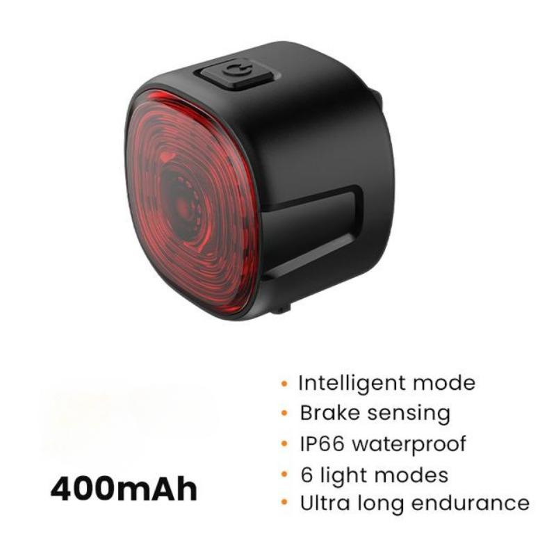 1PC Smart Bicycle Zadní svítilna Auto On/Off Stop Signál Brzda Silniční kolo LED Zadní světlo USB nabíjení MTB Cyklistika Bezpečnostní záblesková svítilna