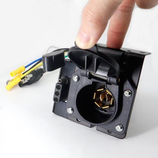 4-Way to 7Way RV Blade 4-Way Flat Female Tow Trailer Towing Connector Adapter