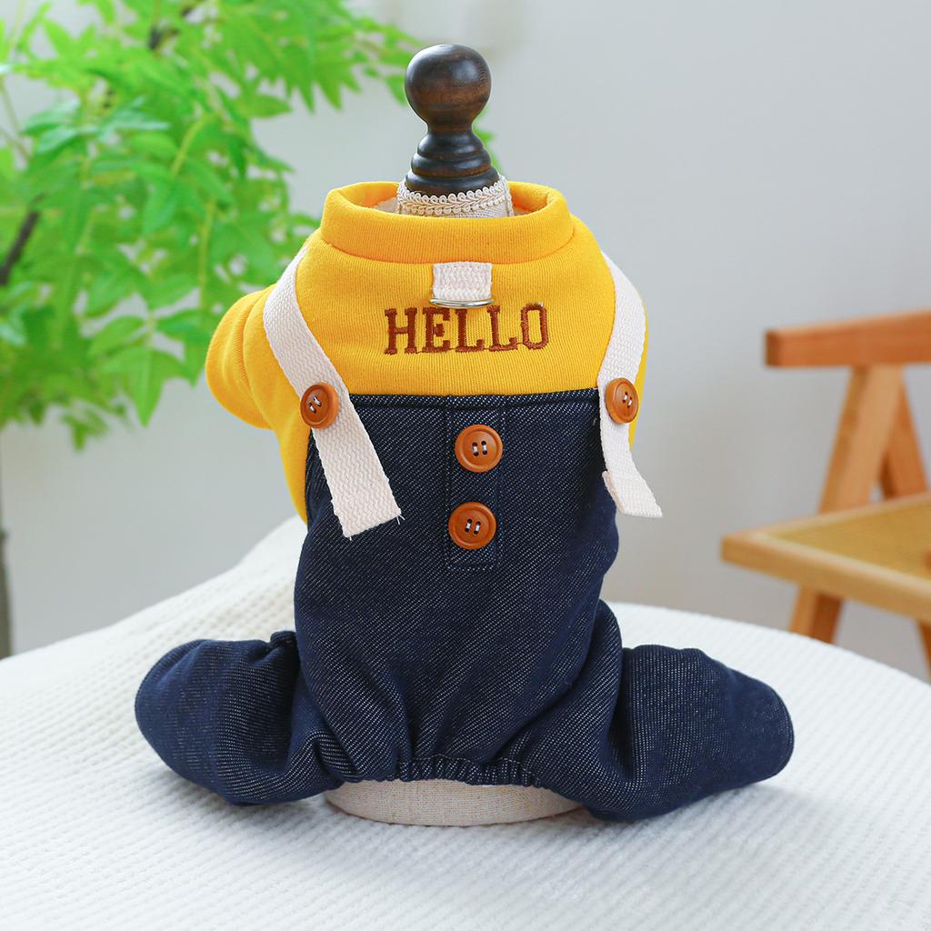 [Extremely Thick] Pet Ring Winter Thickened Four-legged Cotton-padded Clothes, a Large Collection of Teddy Bear Cute Pet Dog Clothes