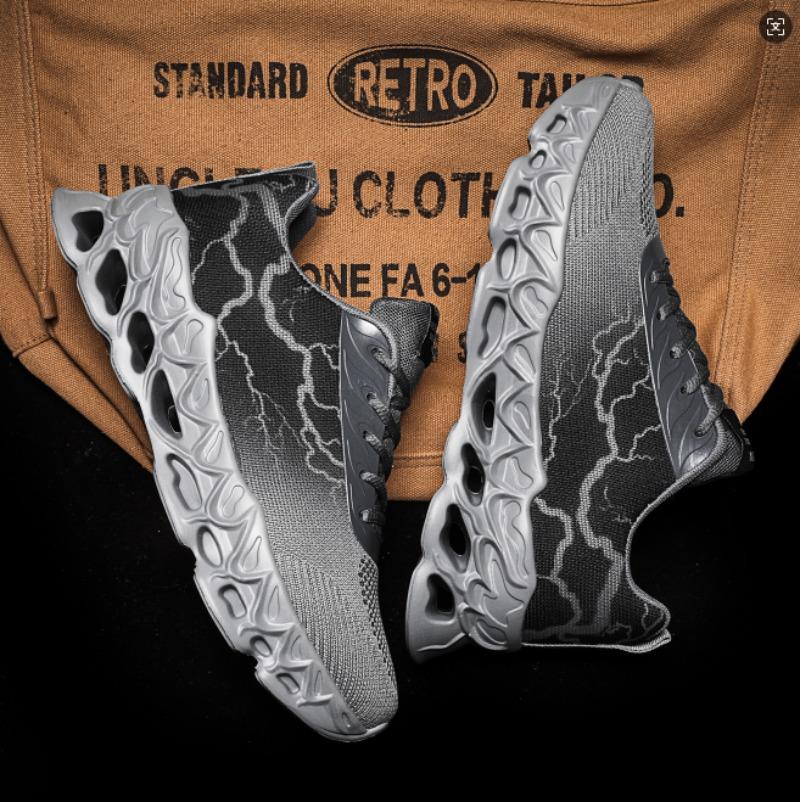 

Men Running Shoes Breathable Mesh Lightweight Walking Shoes Soft Sole Comfortable Non Slip Athletic Sport Shoes for Men 46 сірий