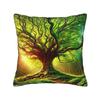 Magic Green Tree Square Pillowcase Cushion Cover Pillow Case Throw Pillow Cover for Home Sofa Living Room