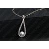 925 Sterling Silver Shiny Crystal Water Drop Pearl Necklace Earrings Jewelry Sets For Woman Fine Jewelry Wedding Gift Wholesale