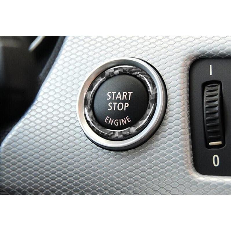 For BMW M3 E90 2008-2013 Real Carbon Fiber One-Button Start Switch Cover Trim