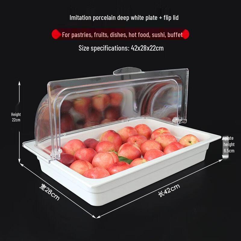 Multi-layer Melamine Buffet Food Display Tray with Lid