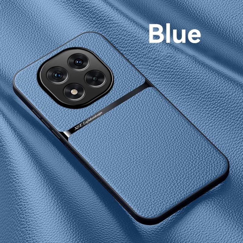 Car Magnetic Protection Case For Redmi Note 15 4G 15 Pro Plus Leather Texture Silicone Shockproof Cover For Redmi Note 15 Pro+