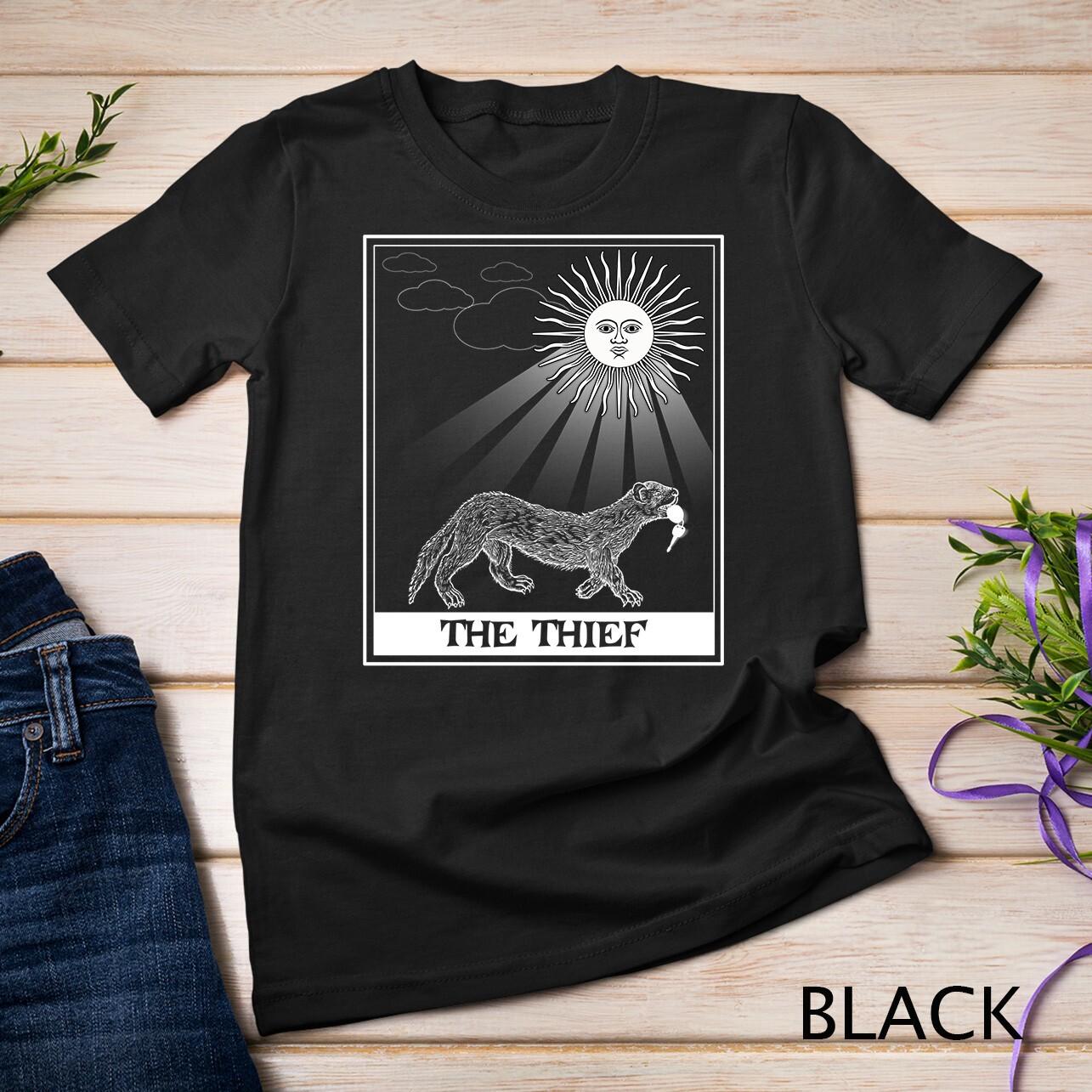 Pet Ferret Tee Funny Ferret, Thief, Tarot Cards Gift Unisex T-Shirt Mens Womens Tees Top S