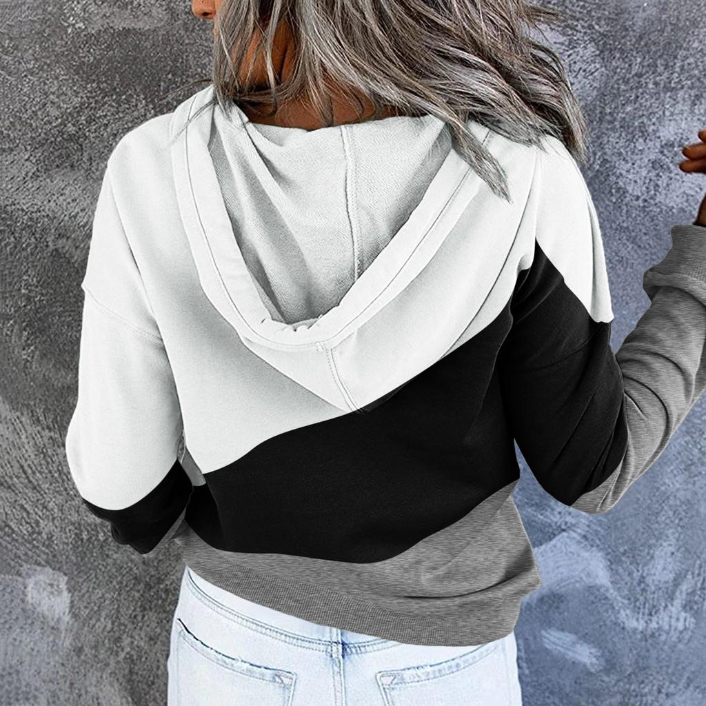 Women's Pullover Hoodies Tops Casual Button Down Long Sleeve Pocket Sweatshirts