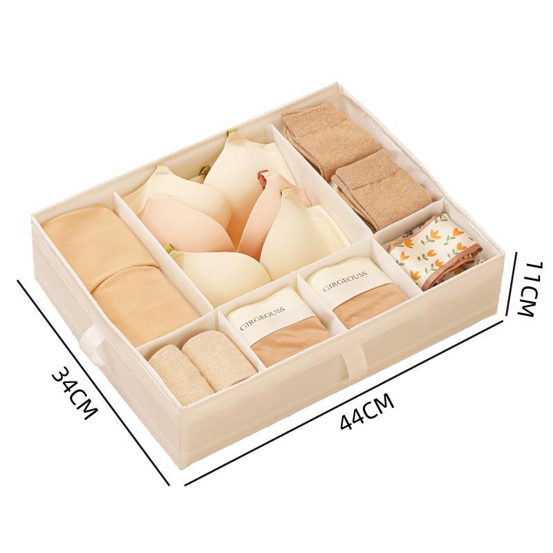 Closet Drawer Organizer Box Foldable Underwear Organizer Box Multiple Lattices Separated Sock Bra Storage Drawer  Save Space