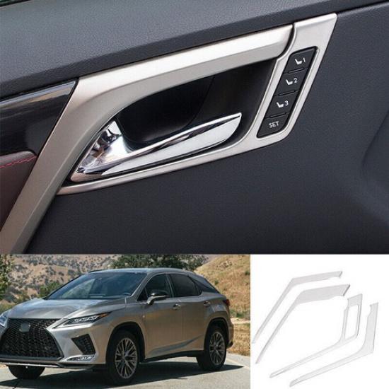 Matte Silver Interior Door Lock Switch Frame Trim For Lexus RX350 450h 2016-2022