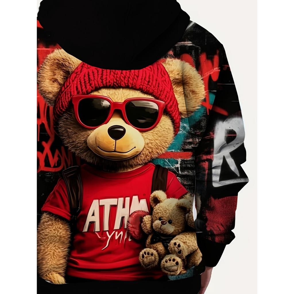 Neue Hoodies für Jungen und Mädchen mit 3D-Druckmustern für komfortable Herbst- und Winter-Langarm-Hoodies