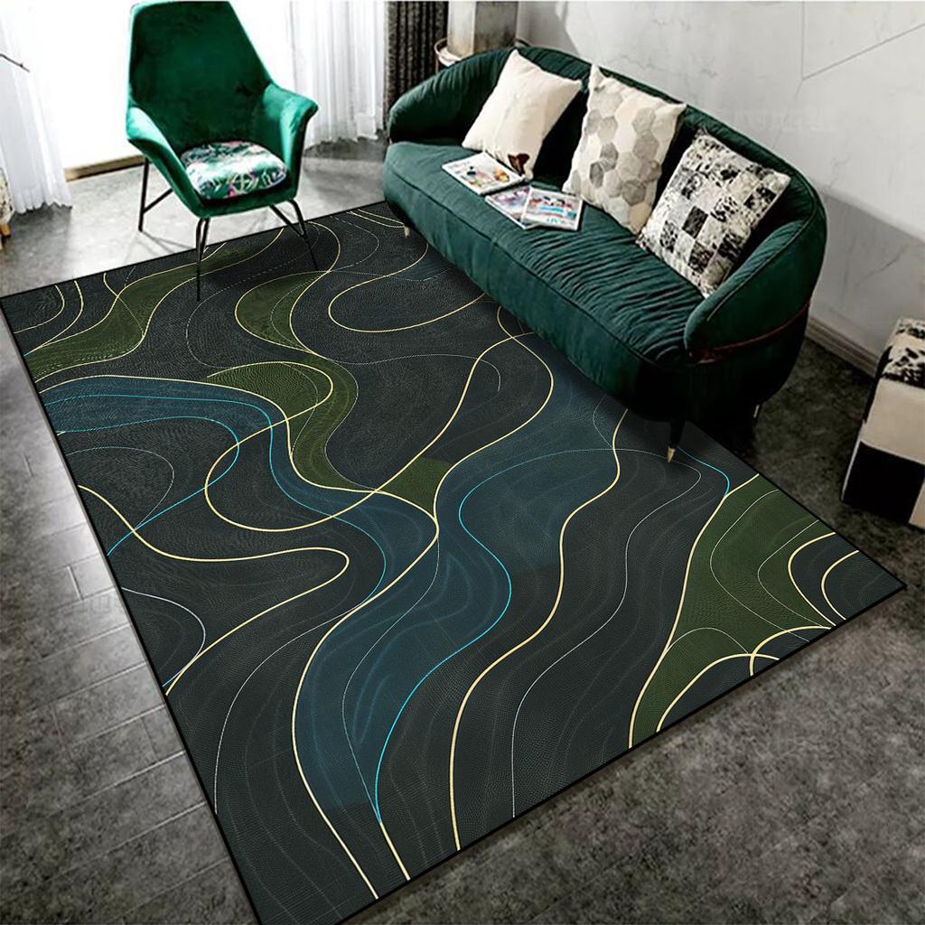 Nordic Abstract Living Room Carpet Decoration Home Large Area Easy Clean Sofa Area Floor Mat Bedroom Study Lounge Anti-slip Rugs