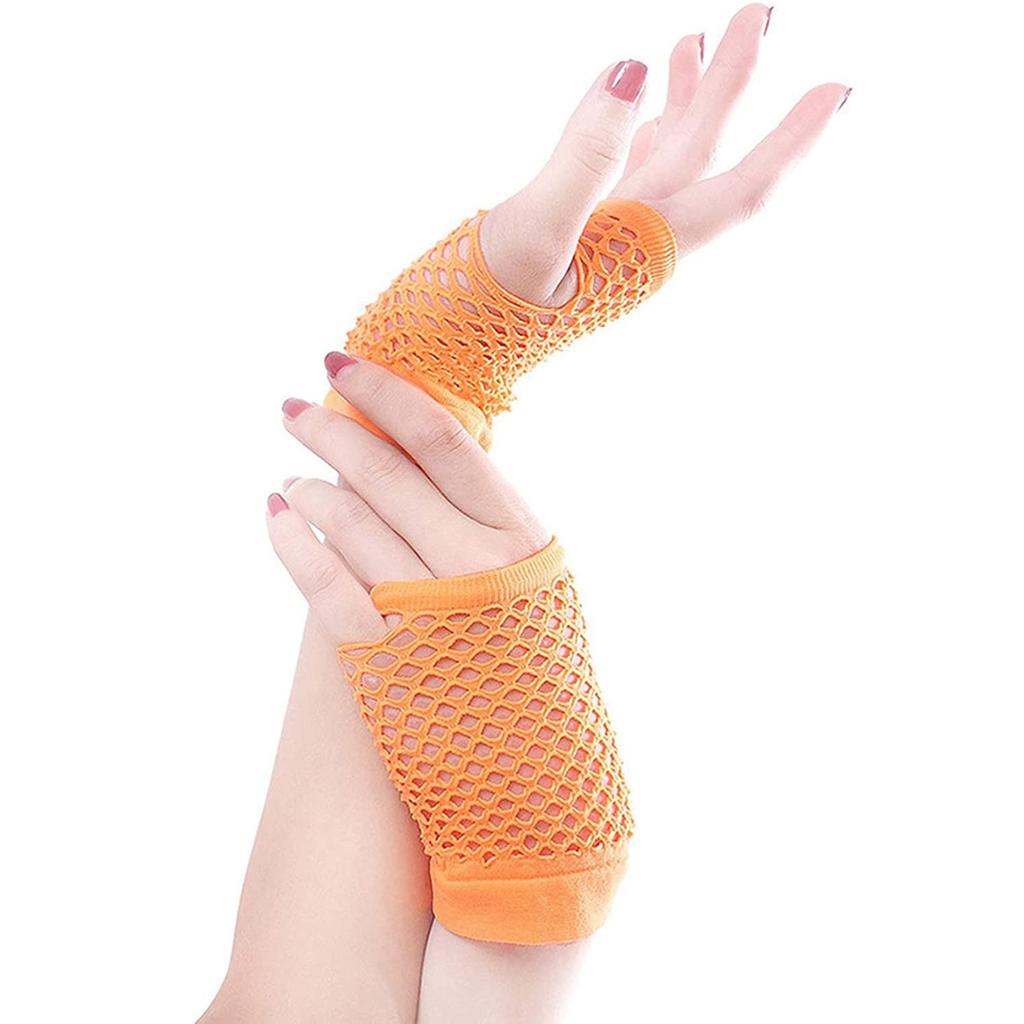 Women's Fishnet Fingerless Gloves Punk Rock-Gothic Costume Short Party Gloves