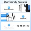 Stand Up Walker 8 Wheels Elderly Handicap Rehab Walking Aid Adjustable Stable Carbon Steel Anti Tilt Soft Sponge Seat