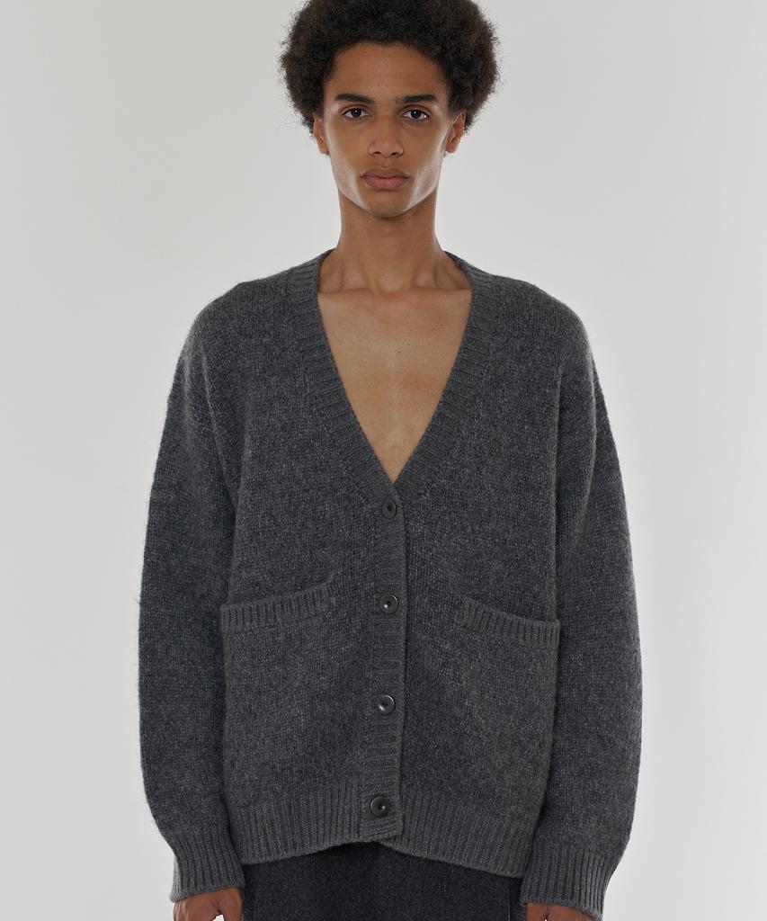 Daro Holden Alpaca Cardigan In Stone Gray