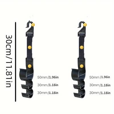 2pcs Car Trunk Storage Hook, Suitable for Organizing the Back of Car Universal Seats, Can Store Fishing Rod Brackets