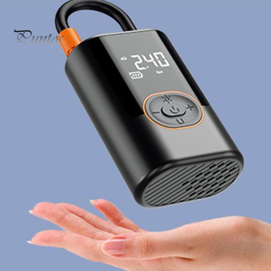 Tire Inflator Portable Air Compressor 150PSI 4000mAh Battery Smart One-Click Pump for Car Motorcycle Bicycle Pressure Gauge LED Light Fast Inflation