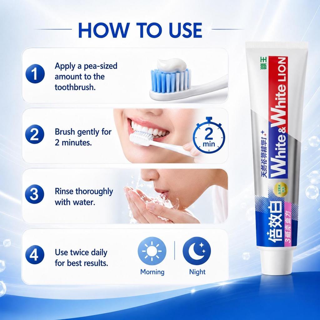 Dentifricio Lion Extra White (Fusione di Frutta) 180g