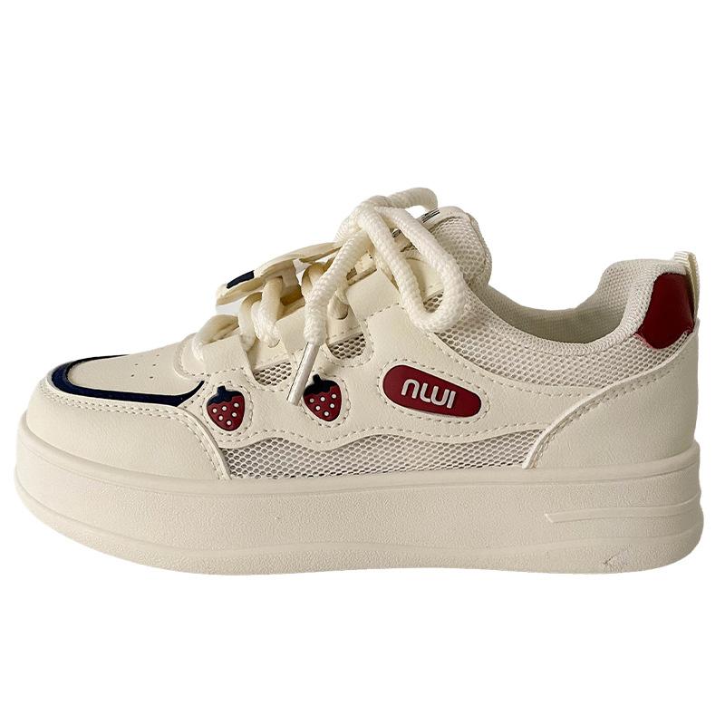 

FY-156 милые аксессуары для медведей толстые туфли на толстой подошве женские летние дышащие 2025 новые маленькие белые туфли оригинальный дизайн повседневные 40 синий