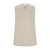 Canotta Estiva da Donna Oversize Monocolore Retro Casual in Lino Monocolore Senza Maniche Girocollo Morbida e Traspirante