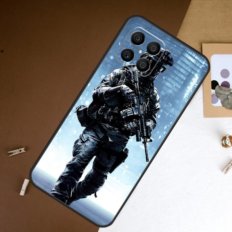Tactical Swat Gear Pattern Phone Case For Honor 90 Lite 50 70 Magic 5 6 Pro 8X X6 X7 X8 X9 X8a X7a X6a X9b X9a Cover