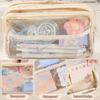 PU Leather+PVC Pencil Case Large Capacity Stationery Bag Stationery Organizer  School Office