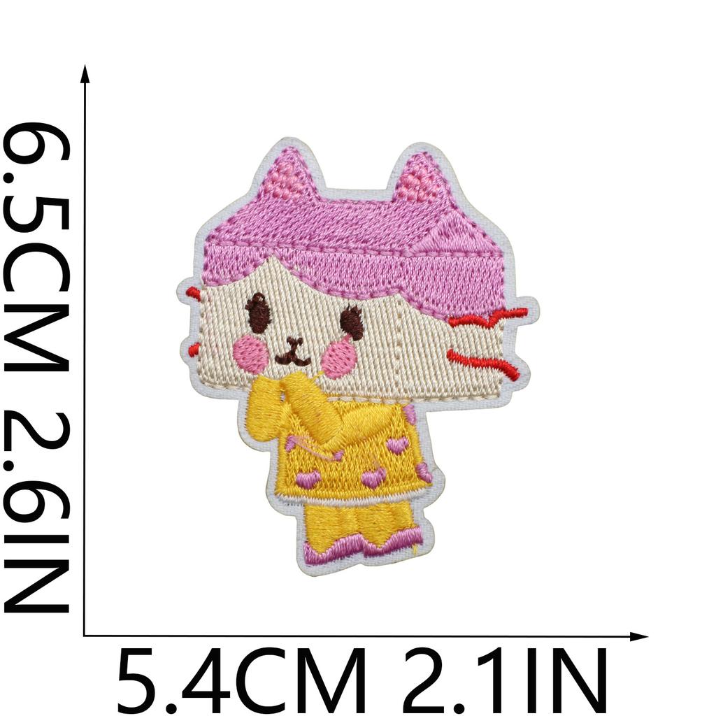 Little Girl Embroidery Cloth Sticker Pet Kitten Patch Sticker Clothes Decoration Cartoon Kitten Computer Embroidery Chapter Sticker