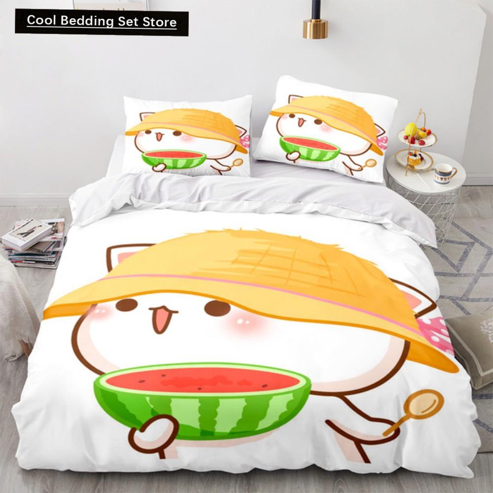 

Прекрасный комплект постельного белья с изображением персикового кота, комплекты постельного белья с рисунком, двуспальные, двуспальные, двуспальные, двуспальные, односпальные, полноразмерные, комплект постельного белья для детей и девочек, белое постельн
