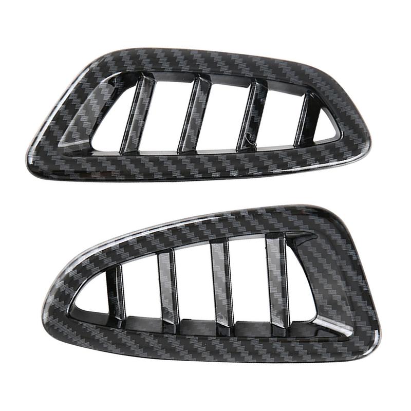 2pcs Car Carbon Fiber Dashboard Side Upper Air Vent Housing Outlet Frame Cover For Honda HRV HR-V