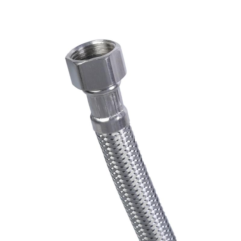 2pcs 304 Stainless Steel Flexible Pipe Water Heater Connector Hose 3/8 Inch Suitable for Faucet Water Heater Connection