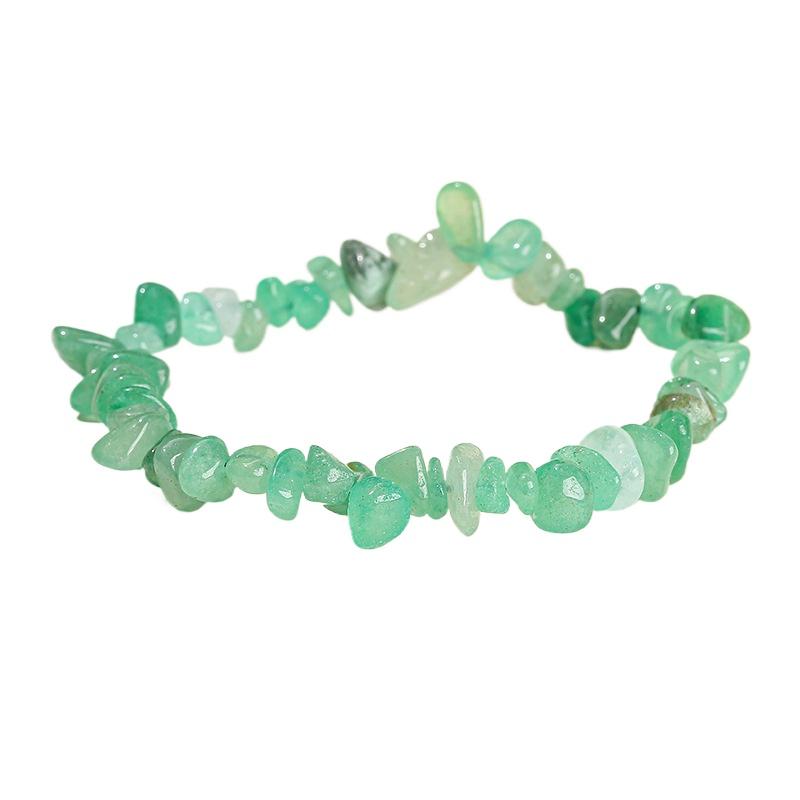 Natural Chip Stone Beaded Bracelet Irregular Crystal Gravel Stretch Bracelet Fashion Jewelry for Women Multiple Colors Available