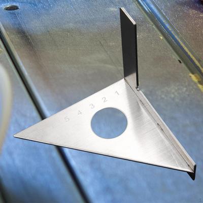 Woodworking 45/90 Degree Miter Triangle Ruler Drawing Line for Decoration Workers Metric