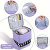 Double Quilted Nail Polish Organizer Portable Nail Polish Storage Bag Gel Nail Polish Carrying Case Nail Kit Supplies Organizer