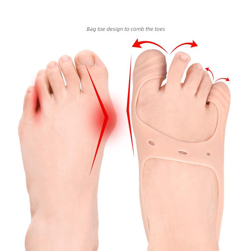 Silicone Forefoot Pads Toe Separator Cushion Pad Pain Relief Shoes Insoles Finger Toe  Corrector Gel Pads Foot Care
