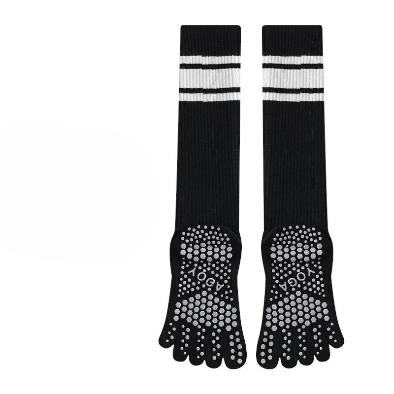 Five-finger Yoga Socks, Anti-slip, Women's Running, Rope Skipping, Fitness, Cycling, Pressure, Calf Sports, Long Stockings