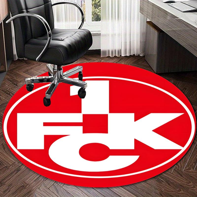 Personalized 1.FC Kaiserslautern Round Chair Office Rug - Perfect for Mat, Office Chair & More - Ideal Gift for Birthdays and Holidays