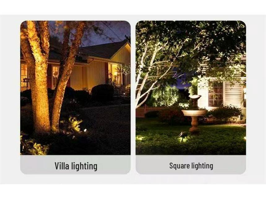 LED Waterproof Outdoor Spotlight: Seven-Color Tree Projection Lawn Light for Villa Landscapes