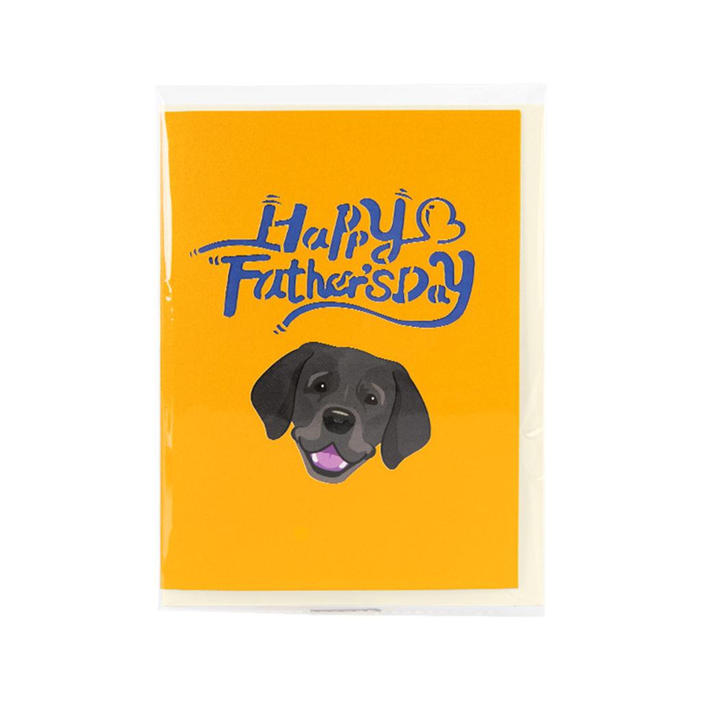 Unique 3D Father's Day Card Black3D Labrador Greeting Card Father's Day Greeting Card Graduation for Dog Enthusiasts