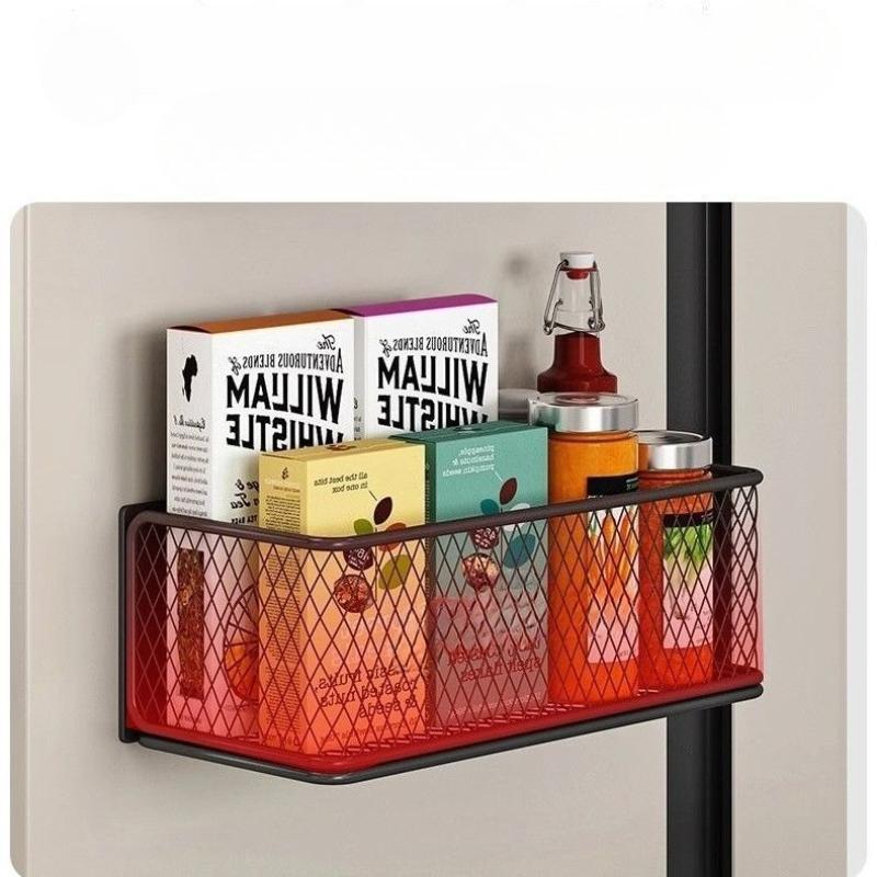 Magnetisches Kühlschrankregal Ohne Bohren Magnetisches Lagerregal Organizer Für Kühlschranktür Magnetkorb Für Küche Gewürzaufbewahrung