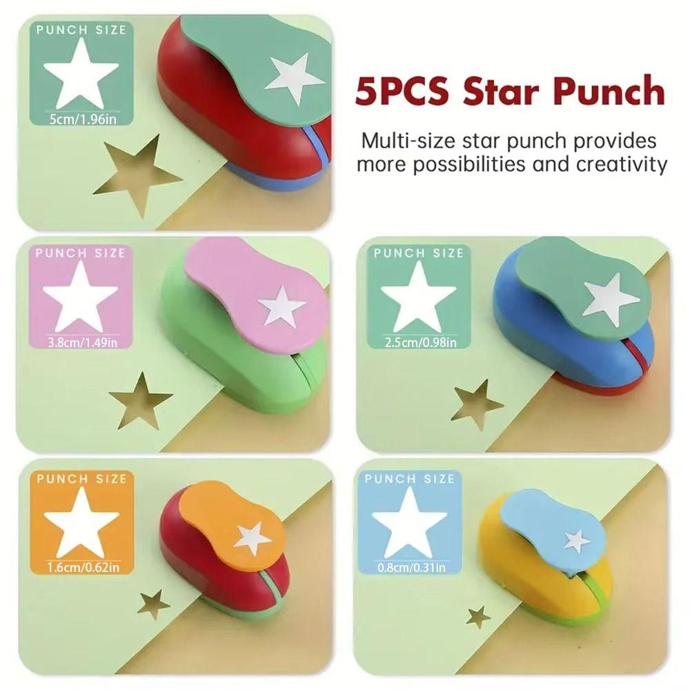 Paper Cutter Crafts Hole Puncher 8/16/22/31/50mm Star Punching Machine  Card Making