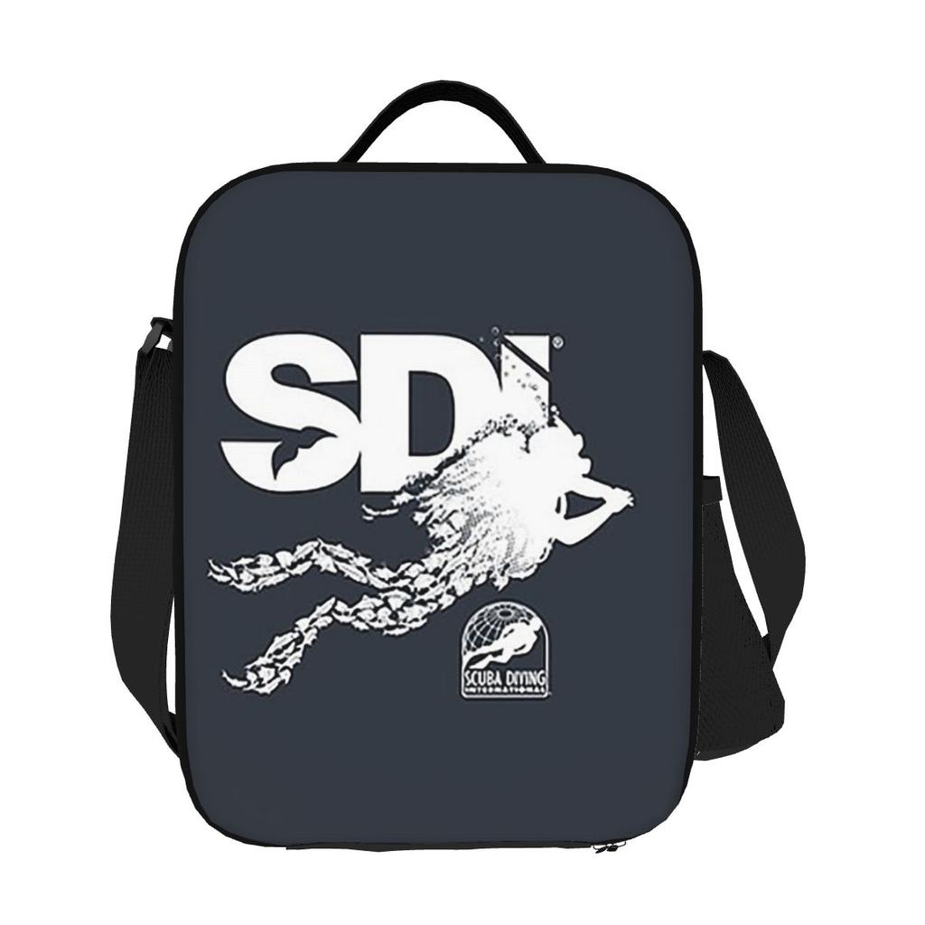 Scuba Diving International (SDI)- Scuba Fish Diver Insulated Lunch Bag Women Children Portable Food Boxes Thermal Lunch Box Tote