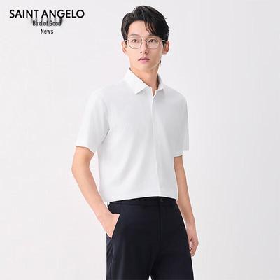 Baoxiniao Men's Non-Iron Short-Sleeve Business Shirt
