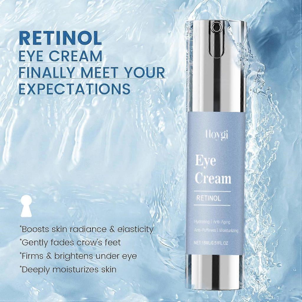 Retinol Augencreme gegen dunkle Augenringe: Anti-Falten Augencreme - Nachtpflege Anti-Aging Augencreme Reduziert Tränensäcke - Straffende Augencreme Lifting & F