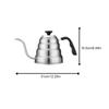 304 Stainless Steel Gooseneck Kettle Long Narrow Spout Drip Coffee Kettle  Tea Brewing